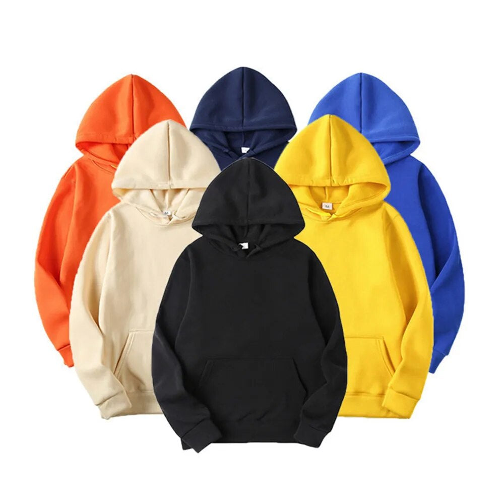 Fashion Men'S Hoodie Casual Hoodies Pullovers Sweatshirts Men'S Top Solid Color Hoodies Sweatshirt Male